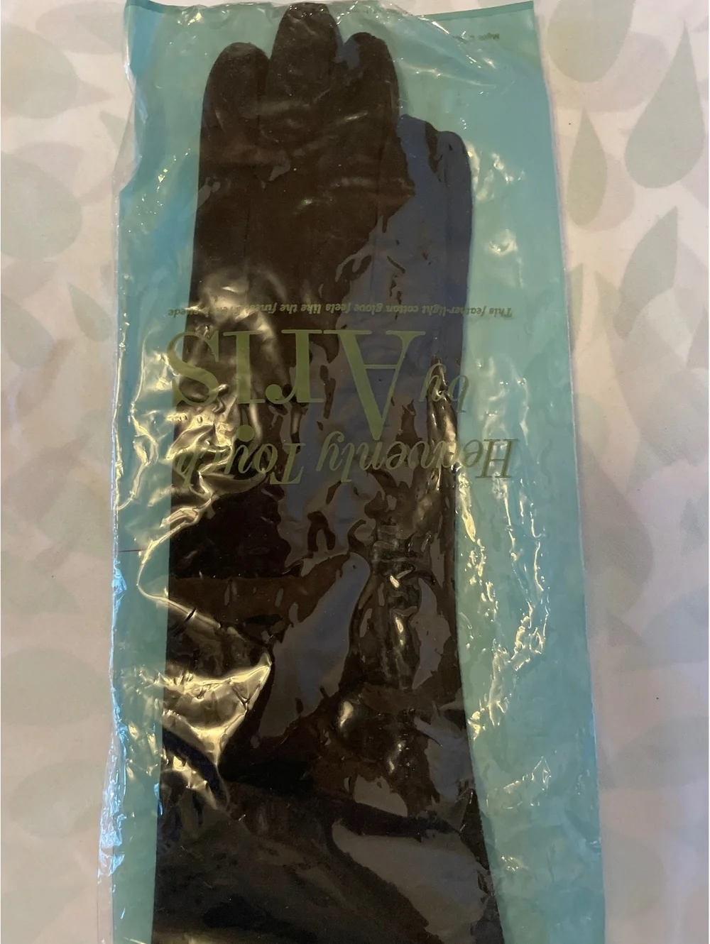Vintage NOS Heavenly Touch by Aris Black Long Dress Gloves Size 6.5
